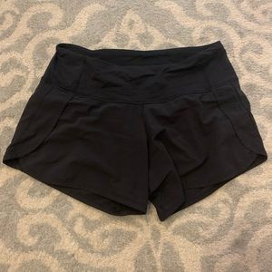 Lululemon black size 4 longer speed shorts
